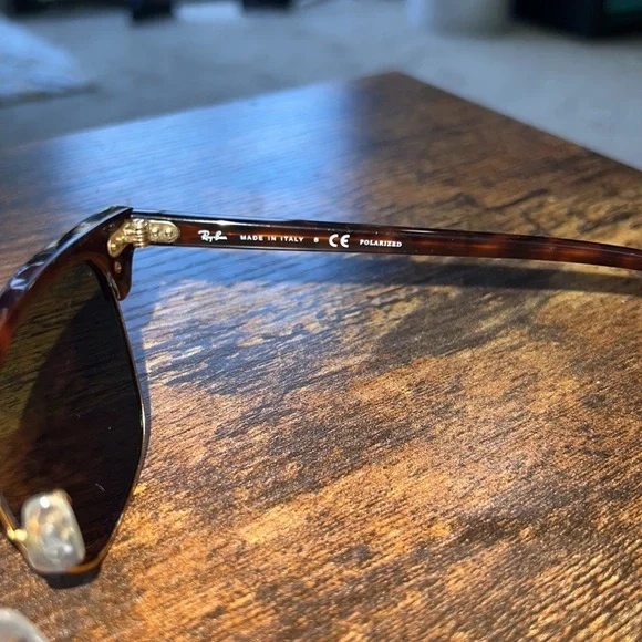 Polarized ray ban clubmaster classic with tortoise frame